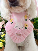 Dog Bandana featuring a cute bunny design with flowers, perfect for your stylish pup.