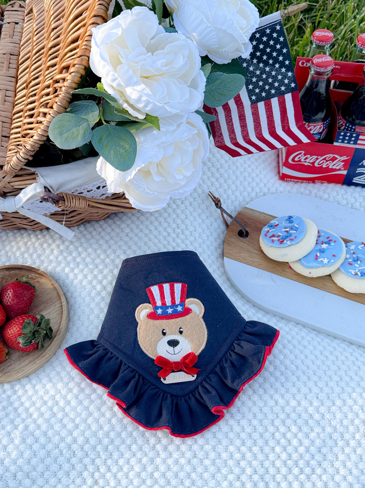 Dog Bandana - Patriotic Teddy