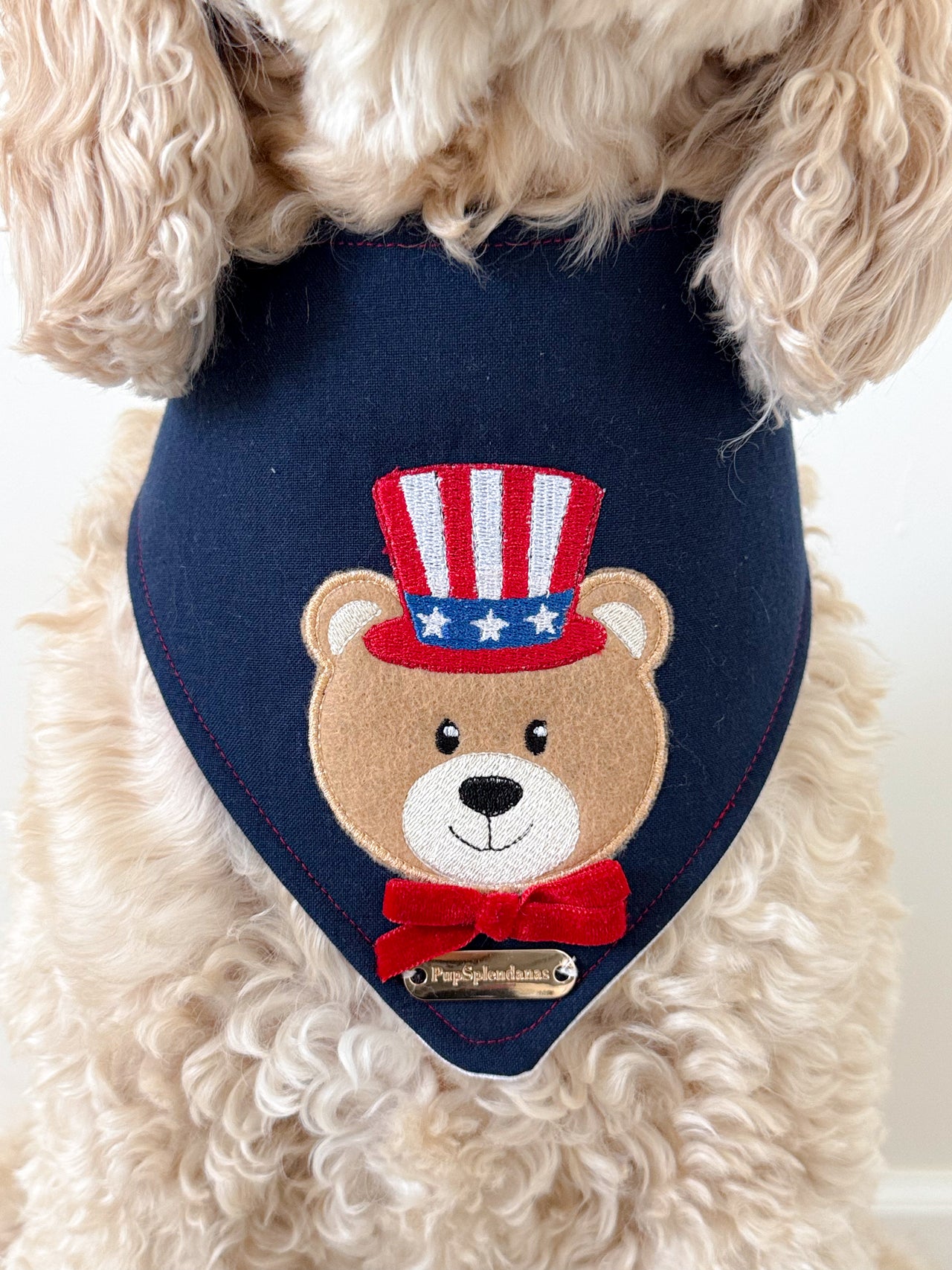 Dog Bandana - Patriotic Teddy